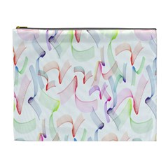 Rainbow Green Purple Pink Red Blue Pattern Zommed Cosmetic Bag (xl)