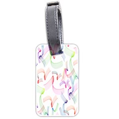 Rainbow Green Purple Pink Red Blue Pattern Zommed Luggage Tags (two Sides)