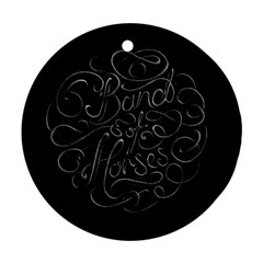 Band Of Horses Round Ornament (Two Sides)