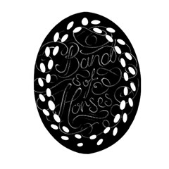 Band Of Horses Oval Filigree Ornament (Two Sides)