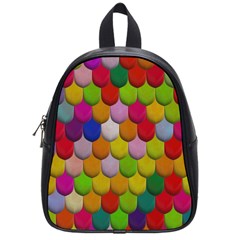 Colorful Tiles Pattern                           School Bag (small) by LalyLauraFLM