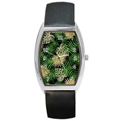 Tropical Pattern Barrel Style Metal Watch by ValentinaDesign