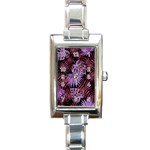 Tropical pattern Rectangle Italian Charm Watch Front