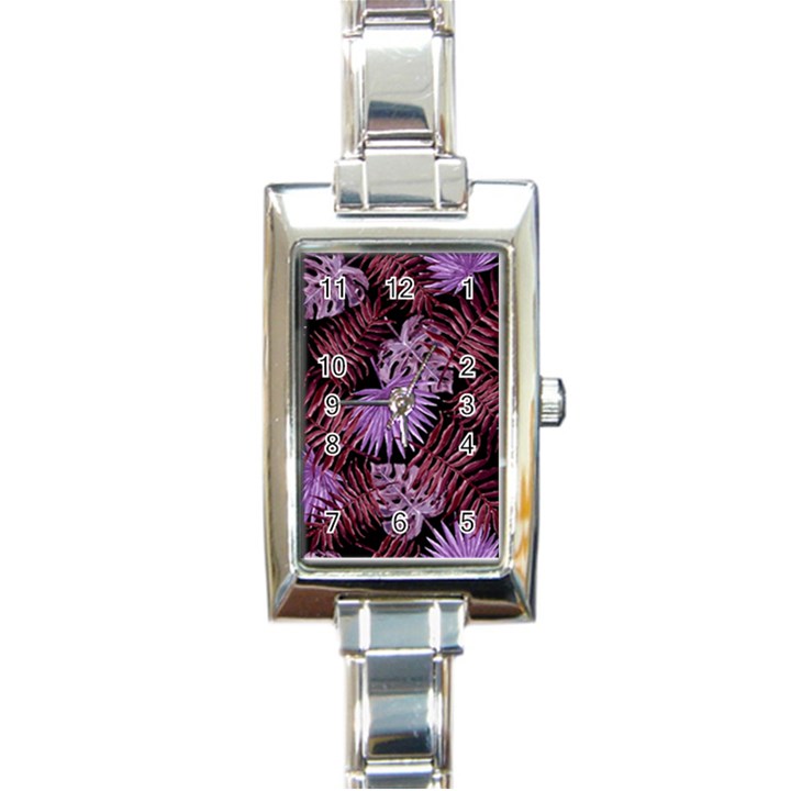 Tropical pattern Rectangle Italian Charm Watch