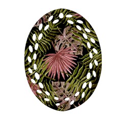 Tropical pattern Oval Filigree Ornament (Two Sides)