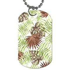 Tropical Pattern Dog Tag (two Sides) by ValentinaDesign