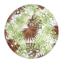 Tropical Pattern Round Filigree Ornament (two Sides) by ValentinaDesign