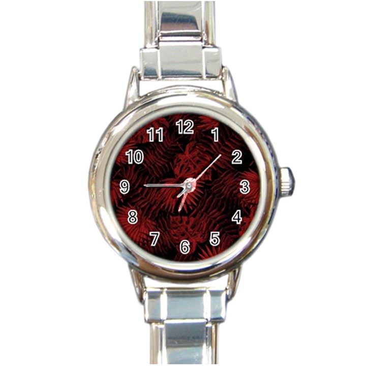 Tropical pattern Round Italian Charm Watch