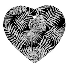 Tropical Pattern Heart Ornament (two Sides) by ValentinaDesign