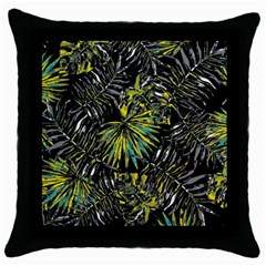 Tropical pattern Throw Pillow Case (Black)