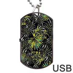 Tropical pattern Dog Tag USB Flash (Two Sides)