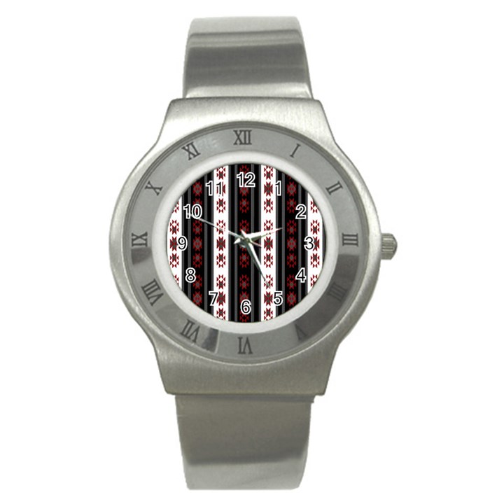 Folklore pattern Stainless Steel Watch