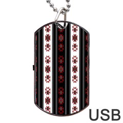 Folklore pattern Dog Tag USB Flash (Two Sides)