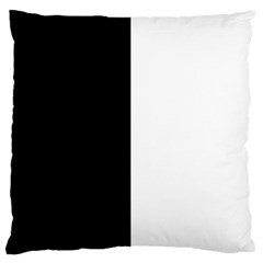 Black And White Large Cushion Case (one Side) by Valentinaart