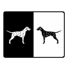 Dalmatian Dog Double Sided Fleece Blanket (small)  by Valentinaart