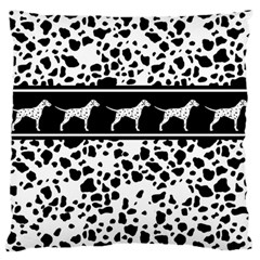 Dalmatian Dog Large Flano Cushion Case (one Side) by Valentinaart