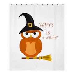 Halloween Orange Witch Owl Shower Curtain 60  X 72  (medium)  by Valentinaart