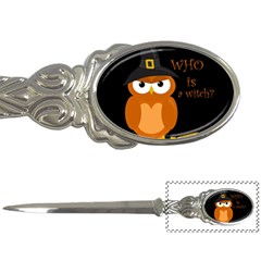 Halloween Orange Witch Owl Letter Openers by Valentinaart