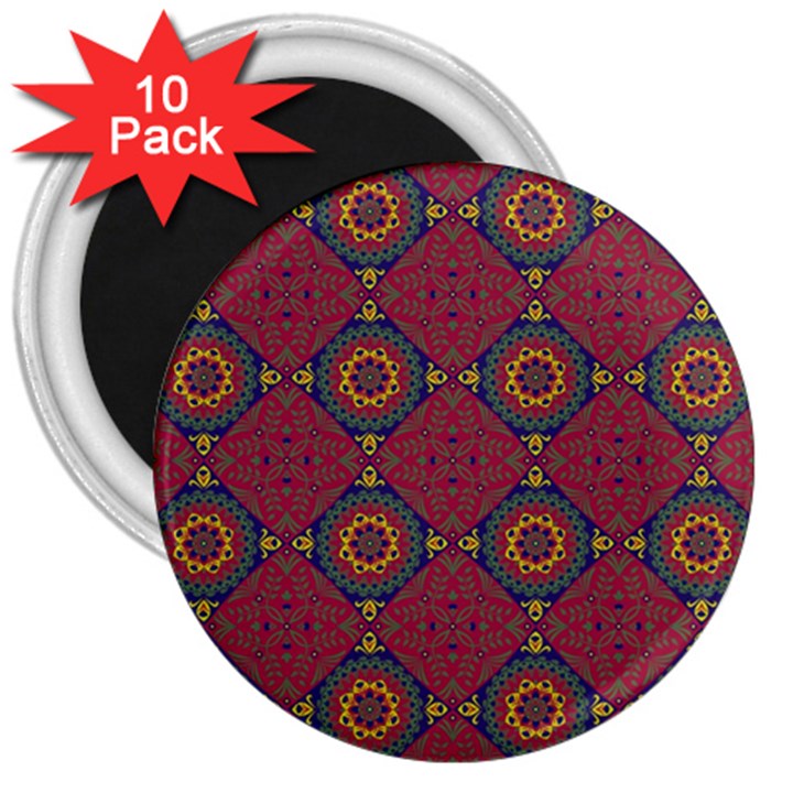 Oriental pattern 3  Magnets (10 pack) 