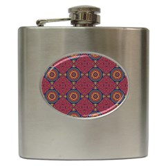 Oriental Pattern Hip Flask (6 Oz) by ValentinaDesign