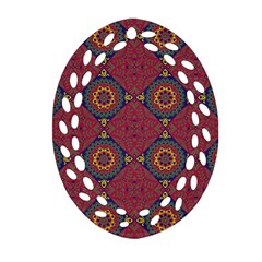 Oriental Pattern Oval Filigree Ornament (two Sides) by ValentinaDesign