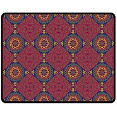 Oriental Pattern Double Sided Fleece Blanket (medium)  by ValentinaDesign