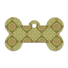 Oriental pattern Dog Tag Bone (One Side)