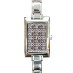 Oriental Pattern Rectangle Italian Charm Watch by ValentinaDesign