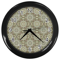 Oriental pattern Wall Clocks (Black)