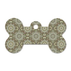 Oriental pattern Dog Tag Bone (One Side)