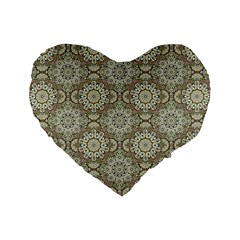 Oriental pattern Standard 16  Premium Heart Shape Cushions