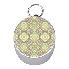 Oriental Pattern Mini Silver Compasses by ValentinaDesign