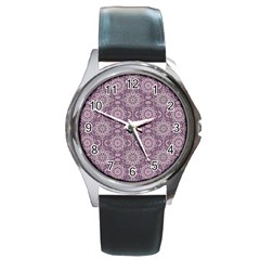Oriental pattern Round Metal Watch