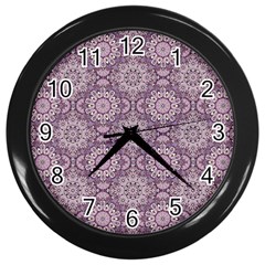 Oriental Pattern Wall Clocks (black)