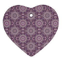 Oriental pattern Heart Ornament (Two Sides)