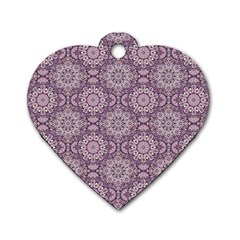 Oriental pattern Dog Tag Heart (Two Sides)