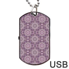 Oriental pattern Dog Tag USB Flash (One Side)
