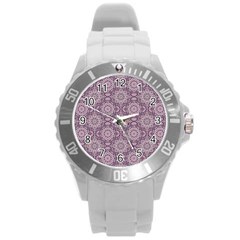 Oriental pattern Round Plastic Sport Watch (L)