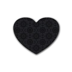 Oriental Pattern Rubber Coaster (heart) 