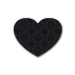 Oriental pattern Rubber Coaster (Heart)  Front