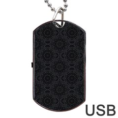 Oriental Pattern Dog Tag Usb Flash (two Sides) by ValentinaDesign