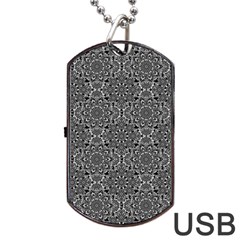 Oriental Pattern Dog Tag Usb Flash (one Side) by ValentinaDesign