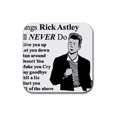 Rick Astley Rubber Coaster (square)  by Powwow