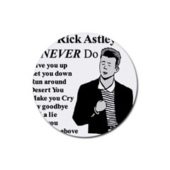 Rick Astley Rubber Coaster (round)  by Powwow