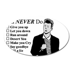 Rick Astley Oval Magnet