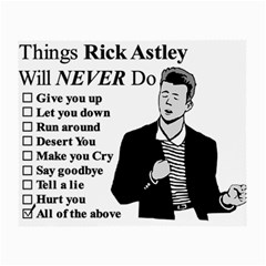 Rick Astley Small Glasses Cloth (2-side) by Powwow
