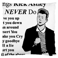 Rick Astley Large Cushion Case (one Side) by Powwow