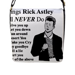 Rick Astley Flap Messenger Bag (l)  by Powwow