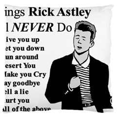 Rick Astley Large Flano Cushion Case (one Side) by Powwow