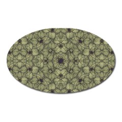 Stylized Modern Floral Design Oval Magnet by dflcprints